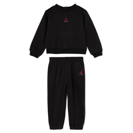 Zdjęcie produktu Dwuczęściowy zestaw z bluzą z okrągłym dekoltem dla niemowląt Jordan Brooklyn Fleece –24 M) - Czerń