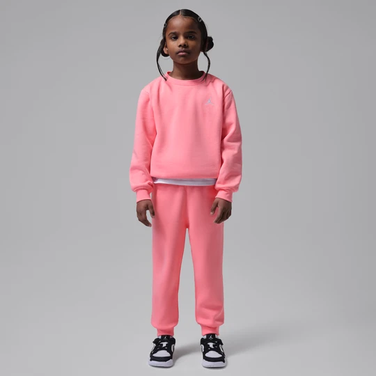 Zdjęcie produktu Dwuczęściowy zestaw z bluzą z półokrągłym dekoltem dla małych dzieci Jordan Brooklyn Fleece - Różowy