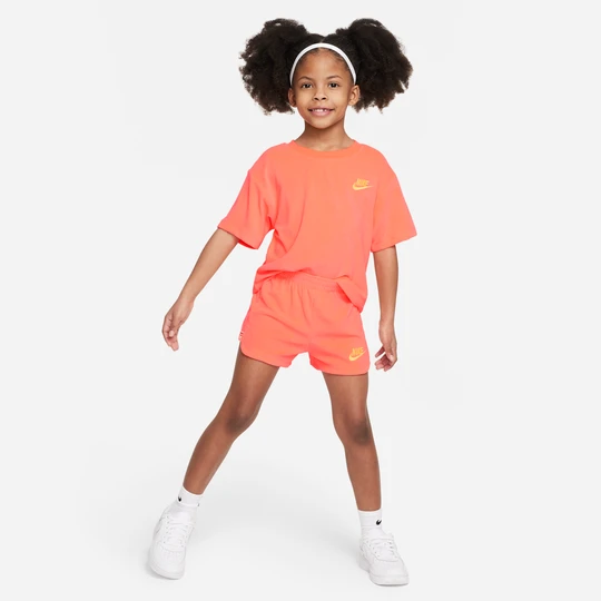 Zdjęcie produktu Dwuczęściowy zestaw z tkaniny frotte dla małych dzieci „Let's Roll” Nike - Różowy