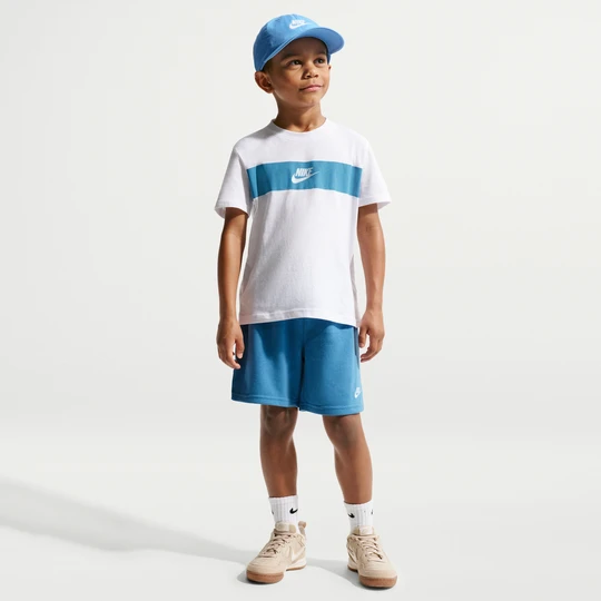 Zdjęcie produktu Dwuczęściowy zestaw ze spodenkami dla małych dzieci Futura Icon Nike - Niebieski