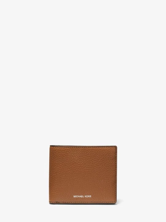 Zdjęcie produktu Dwuelementowy portfel Hudson ze skóry groszkowej Michael Kors BRĄZOWY (Brązowy)