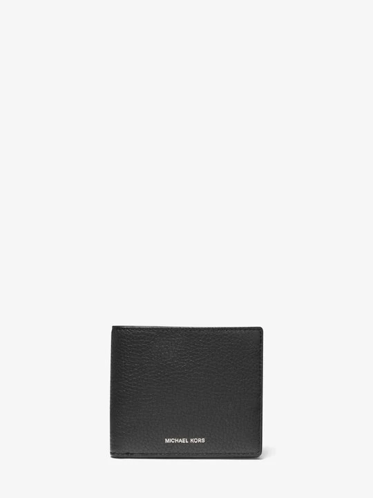Zdjęcie produktu Dwuelementowy portfel Hudson ze skóry groszkowej Michael Kors CZARNY (Czarny)