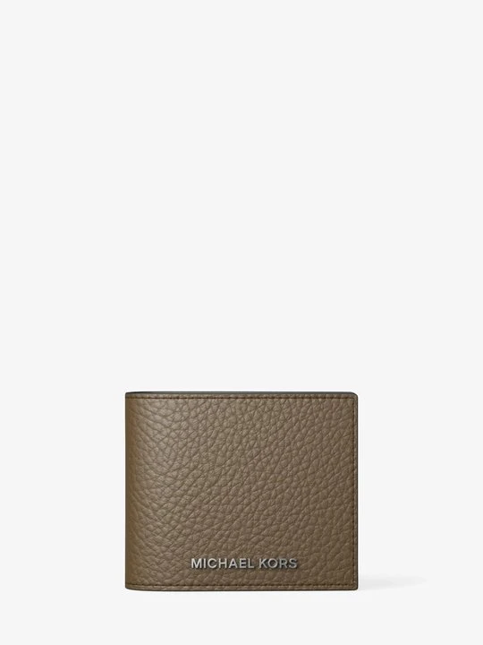 Zdjęcie produktu Dwuelementowy portfel Hudson ze skóry groszkowej Michael Kors LODEN (Zielony)