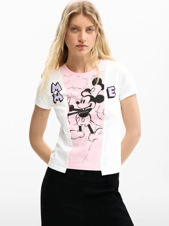 Zdjęcie produktu Dwukolorowa koszulka Mickey Mouse™ Desigual biały