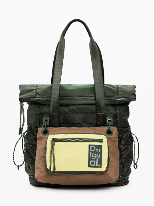 Zdjęcie produktu Dwukolorowy woskowany plecak voyager Desigual zielony