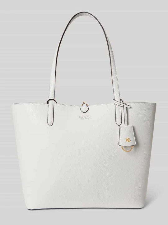 Zdjęcie produktu Dwustronna torba shopper z karabińczykiem Lauren Ralph Lauren Biały