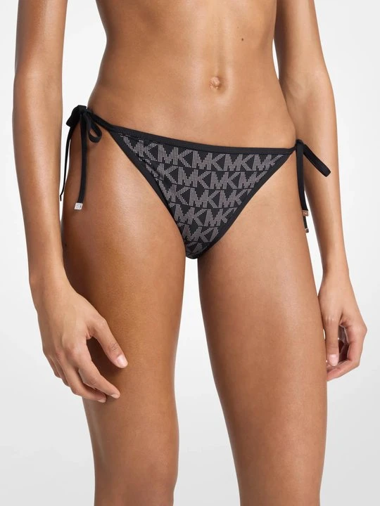Zdjęcie produktu Dwustronny dół bikini z logo Michael Kors CZARNY (Czarny)
