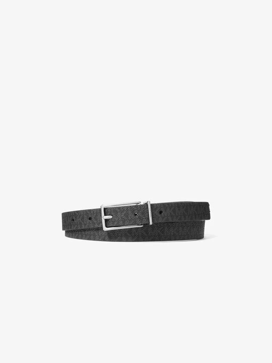 Zdjęcie produktu Dwustronny skórzany pasek z charakterystycznym logo Michael Kors CZARNY (Czarny)