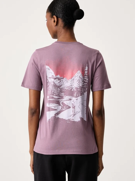 Zdjęcie produktu Dynafit T-shirt damski bawełniany BACK GRAPHIC fioletowy