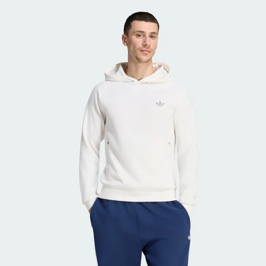Zdjęcie produktu DYSTANSOWA BLUZA Z KAPTUREM TREFOIL ESSENTIALS Adidas Cloud White