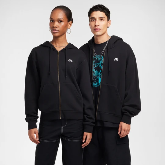 Zdjęcie produktu Dzianinowa bluza skateboardingowa z kapturem i zamkiem na całej długości Nike SB - Czerń