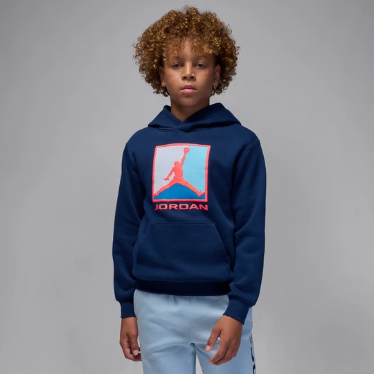 Zdjęcie produktu Dzianinowa bluza z kapturem dla dużych dzieci Baseline Jordan Essentials - Niebieski