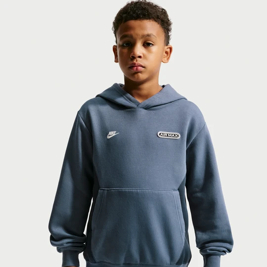 Zdjęcie produktu Dzianinowa bluza z kapturem dla dużych dzieci (chłopców) Nike Air Max - Niebieski