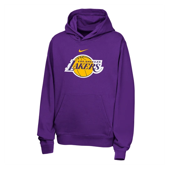 Zdjęcie produktu Dzianinowa bluza z kapturem dla dużych dzieci Nike NBA Los Angeles Lakers - Fiolet
