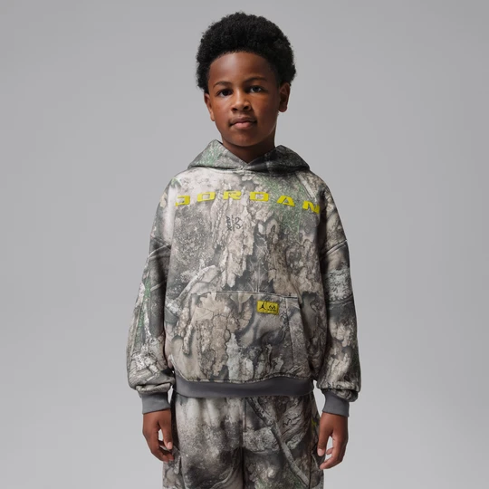 Zdjęcie produktu Dzianinowa bluza z kapturem dla starszych dzieci Brooklyn Realtree Jordan - Biel