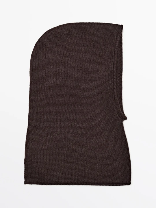 Zdjęcie produktu Dzianinowa Kominiarka Ze 100% Kaszmiru - Brązowy - Massimo Dutti - Female