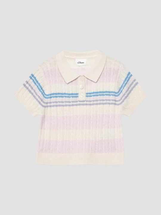 Zdjęcie produktu Dzianinowa koszulka polo z wzorem w kable s.Oliver