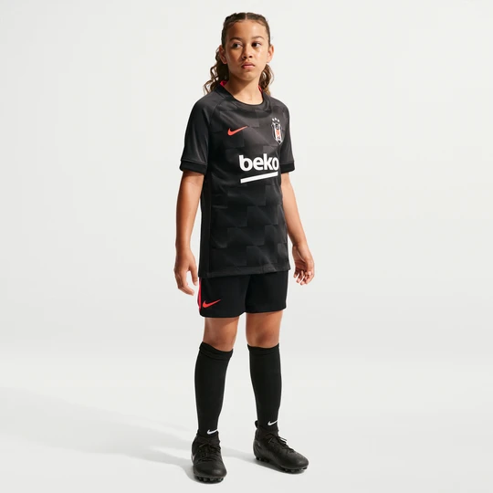 Zdjęcie produktu Dzianinowe spodenki piłkarskie dla dużych dzieci Nike Beşiktaş J.K. - Czerń