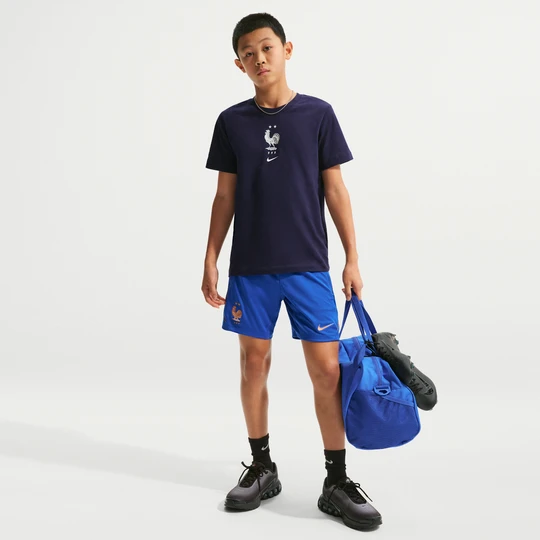 Zdjęcie produktu Dzianinowe spodenki piłkarskie dla dużych dzieci Nike Dri-FIT FFF Strike - Niebieski