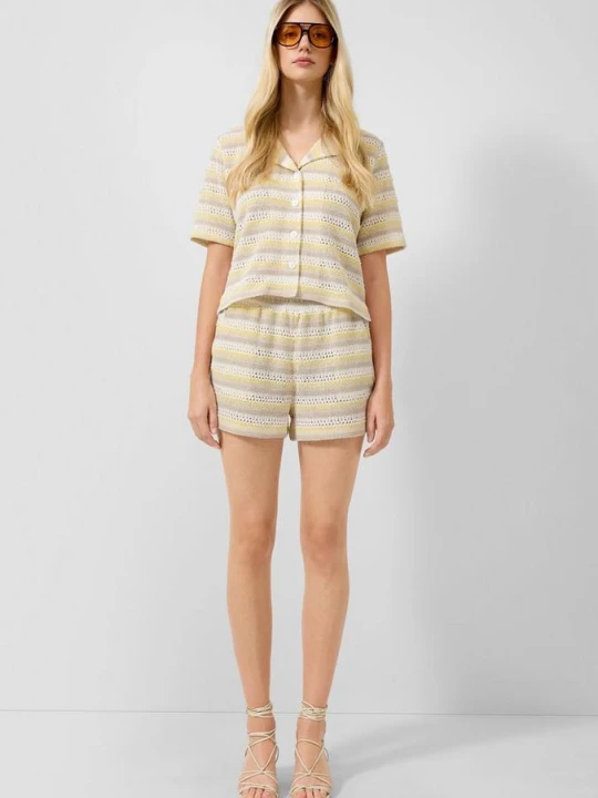 Zdjęcie produktu Dzianinowe szorty z wzorem ajour QS