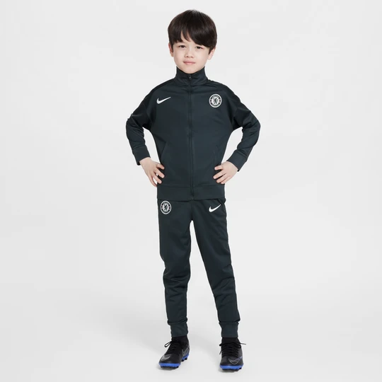 Zdjęcie produktu Dzianinowy dres piłkarski dla małych dzieci Nike Dri-FIT Chelsea F.C. Strike - Zieleń