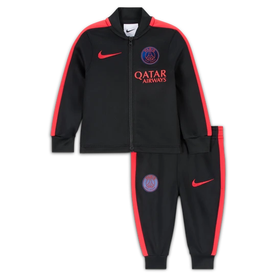 Zdjęcie produktu Dzianinowy dres piłkarski dla niemowląt i maluchów Nike Dri-FIT Paris Saint-Germain Strike - Czerń