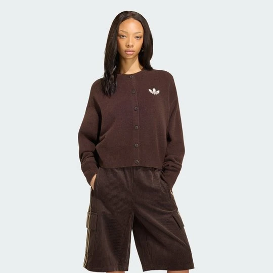 Zdjęcie produktu DZIANINOWY KARDIGAN ESSENTIALS Adidas Aurora Coffee