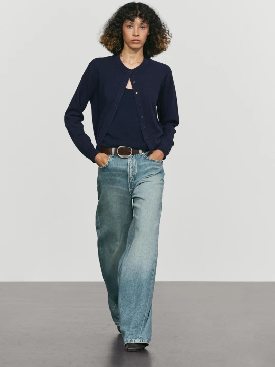 Zdjęcie produktu Kardigan Z Ozdobnymi Guzikami - Granatowy - Massimo Dutti - Female