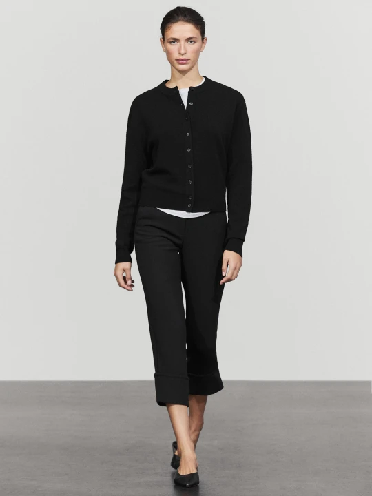Zdjęcie produktu Dzianinowy Kardigan Z Ozdobnymi Guzikami - Czarny - Massimo Dutti - Female