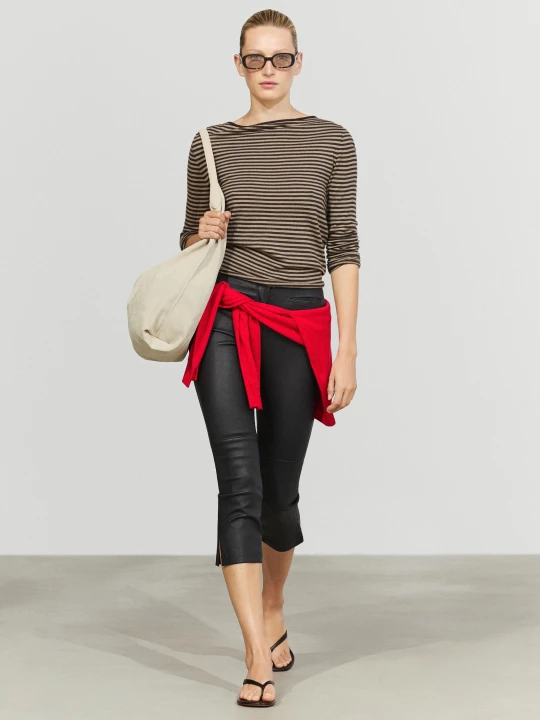 Zdjęcie produktu Dzianinowy Sweter W Paski Z Wełną - Sprany - Massimo Dutti - Female