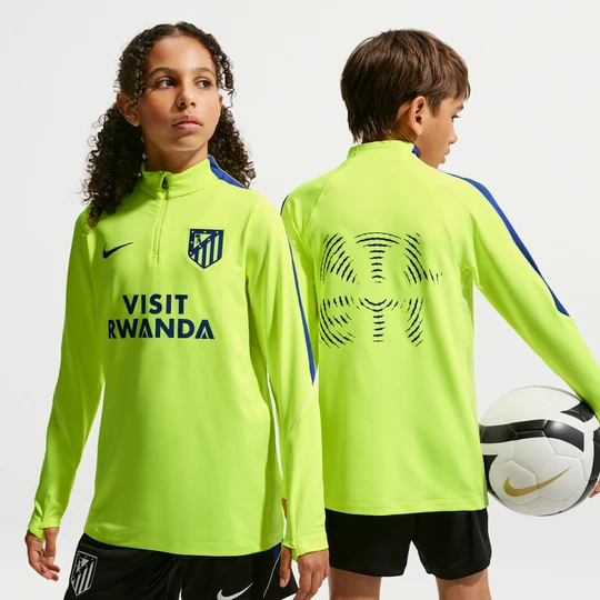 Zdjęcie produktu Dzianinowy top piłkarski dla dużych dzieci Nike Dri-FIT Atlético Madryt Strike - Żółty