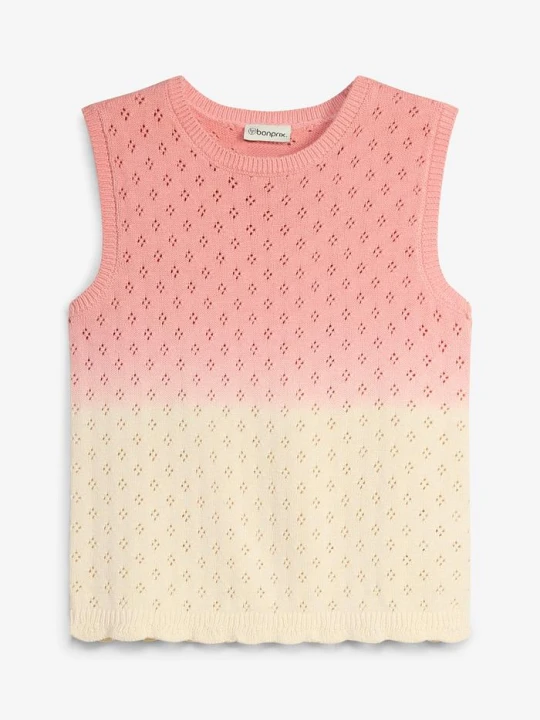 Zdjęcie produktu Dzianinowy top z przejściem kolorystycznym BonPrix