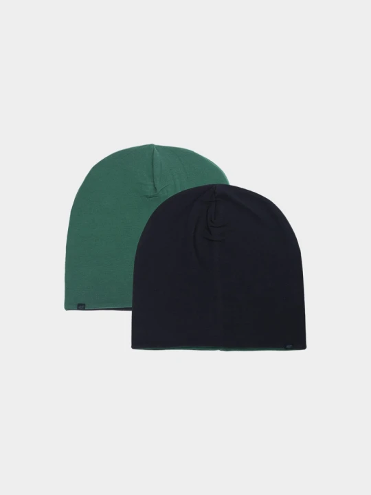 Zdjęcie produktu Dziecięca czapka beanie dwustronna 4F 4FJWSS25ACAPU505 - zielona