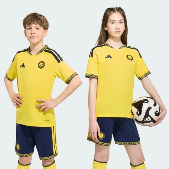 Zdjęcie produktu Dziecięca koszulka domowa Al Nassr FC 26 / 27 N&N Adidas Impact Yellow