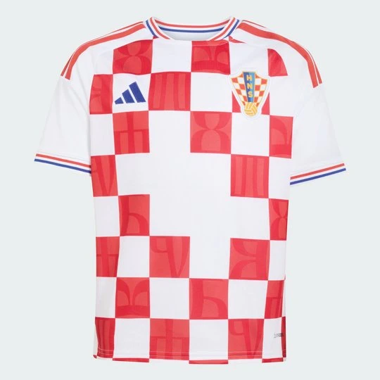 Zdjęcie produktu Dziecięca koszulka domowa Chorwacja 26 Adidas biały