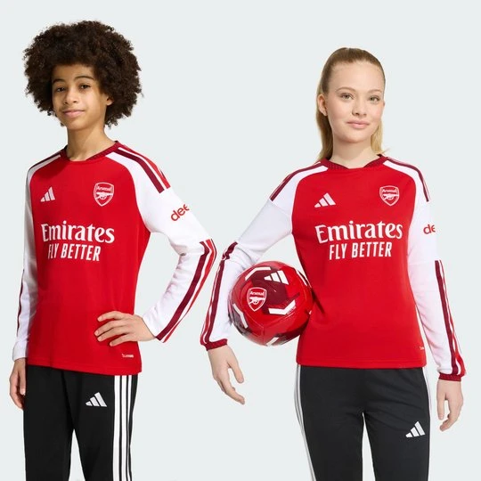 Zdjęcie produktu Dziecięca koszulka podstawowa z długim rękawem Arsenal FC 26/27 Adidas Better Scarlet