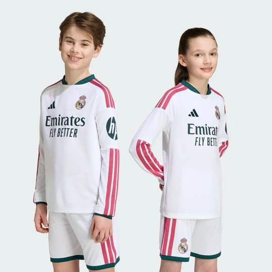 Zdjęcie produktu Dziecięca koszulka podstawowa z długim rękawem Real Madryt 26 / 27 Adidas biały