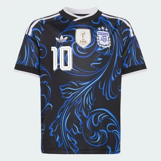 Zdjęcie produktu Dziecięca koszulka wyjazdowa Argentyna 26 Messi Adidas czarny
