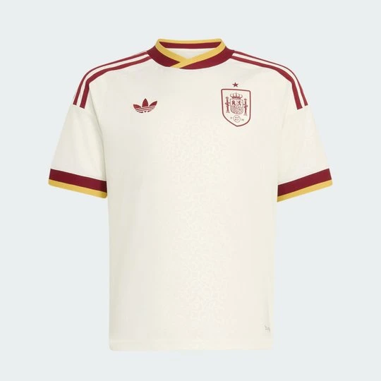 Zdjęcie produktu Dziecięca koszulka wyjazdowa Hiszpania 26 Adidas Off White