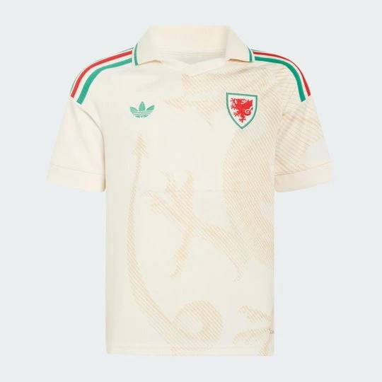 Zdjęcie produktu Dziecięca koszulka wyjazdowa Walia 26 Adidas Chalk White