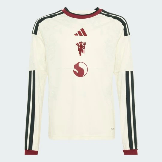 Zdjęcie produktu Dziecięca koszulka z trzeciego zestawu Manchester United 26 / 27 Longsleeve Adidas Ivory