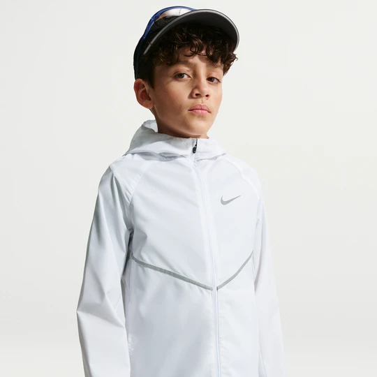 Zdjęcie produktu Dziecięca kurtka treningowa Nike Miler z ochroną przed promieniowaniem UV Repel - Biel