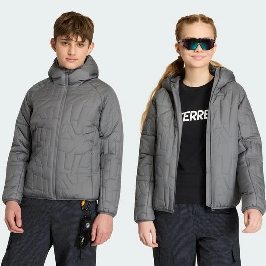 Zdjęcie produktu Dziecięca ocieplana kurtka Terrex Xperior CLIMAWARM Adidas Grey Four