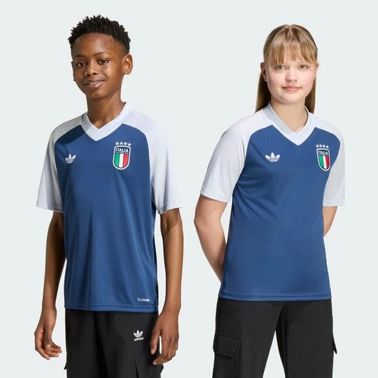 Zdjęcie produktu Dziecięca przedmeczowa koszulka wyjazdowa Włochy 26 Adidas Night Marine