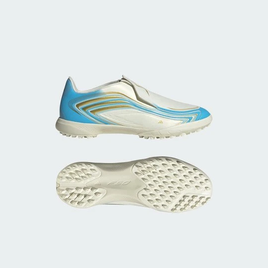 Zdjęcie produktu Dziecięce buty piłkarskie F50 Messi League Turf (TF) bez sznurowadeł Adidas