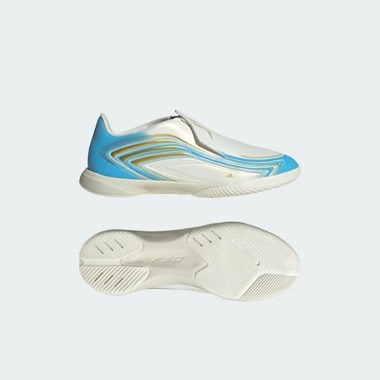 Zdjęcie produktu Dziecięce buty piłkarskie F50 Messi League Laceless na halę (IN) Adidas