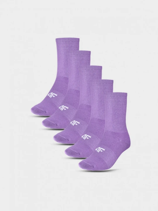 Zdjęcie produktu Dziecięce skarpetki (5-pack) 4F 4FJWMM00USOCU294 - fioletowe