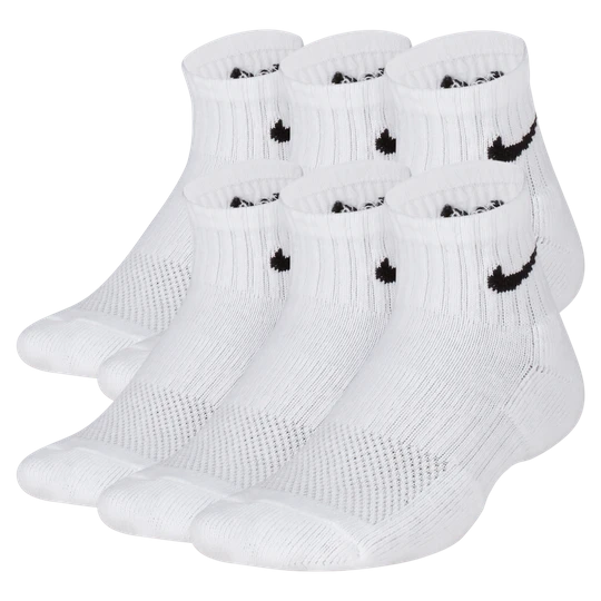 Zdjęcie produktu Dziecięce skarpety do kostki z amortyzacją Nike Everyday (6 par) - Biel