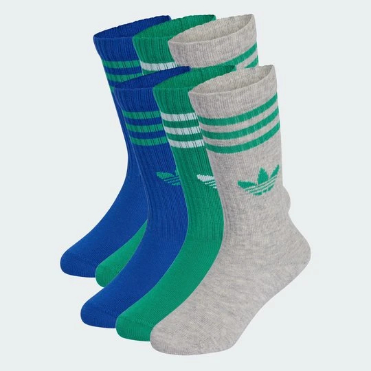 Zdjęcie produktu Dziecięce skarpety do łydki 3-Stripes, 6 par Adidas szary