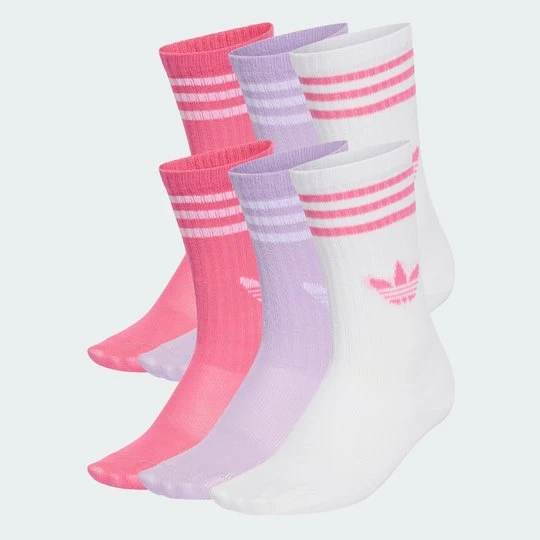 Zdjęcie produktu Dziecięce skarpety do łydki 3-Stripes, 6 par Adidas biały